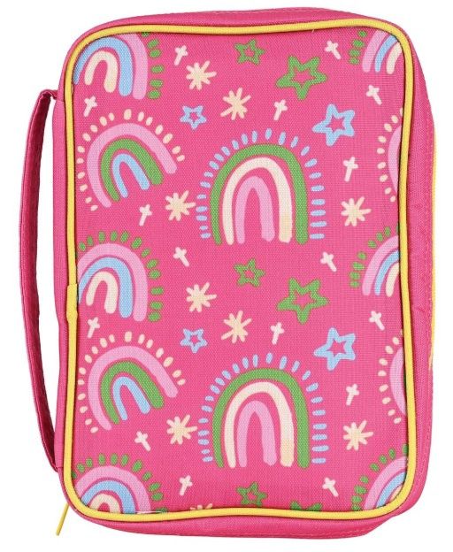 Kid Bible Cover Pink Rainbow I Can Do