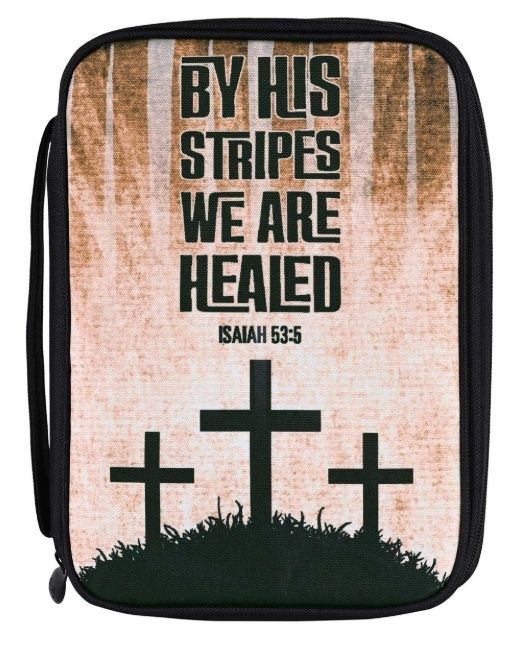 Bible Cover His Stripes We Are Healed Lg