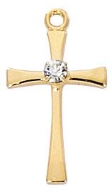 (H9208P) 16-18" G/PWT CRYSTAL CROSS
