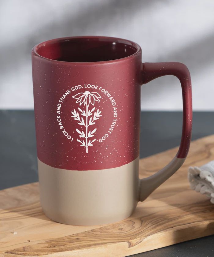 Look Back and Thank God Pebble Mug