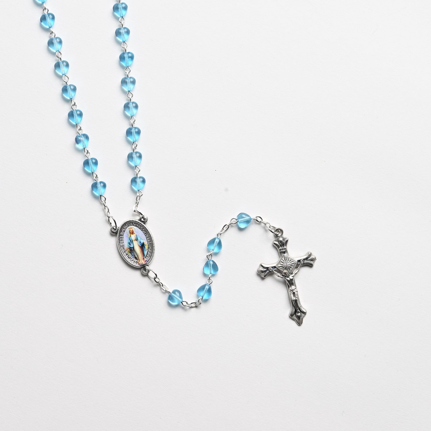 Rosary Our Lady Grace col. acqua