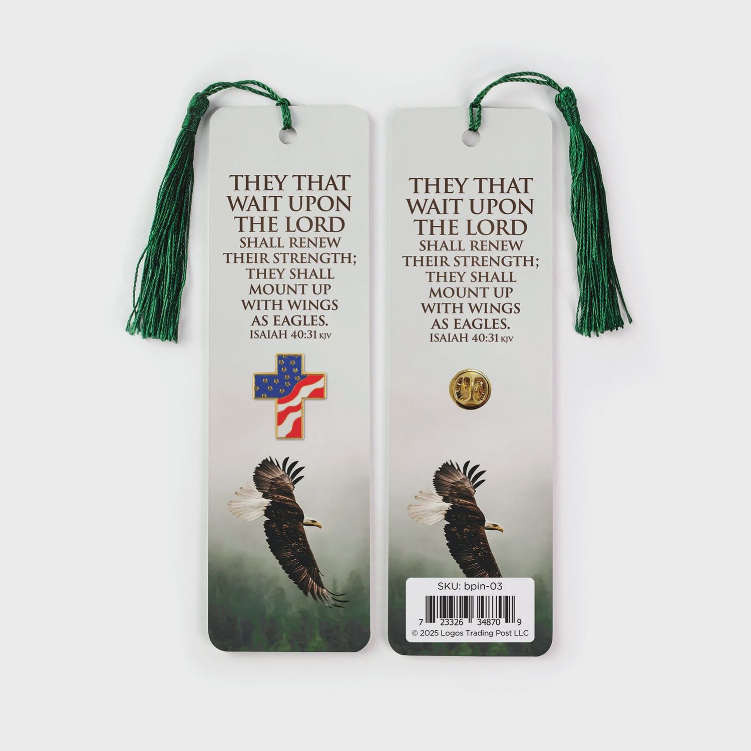 Wings as Eagles Bookmark with Pin – Isaiah 40:31