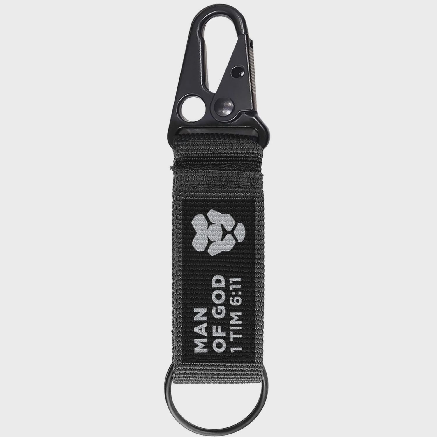 Tactical Key Hook Black - Man of God, 1 Tim 6:11