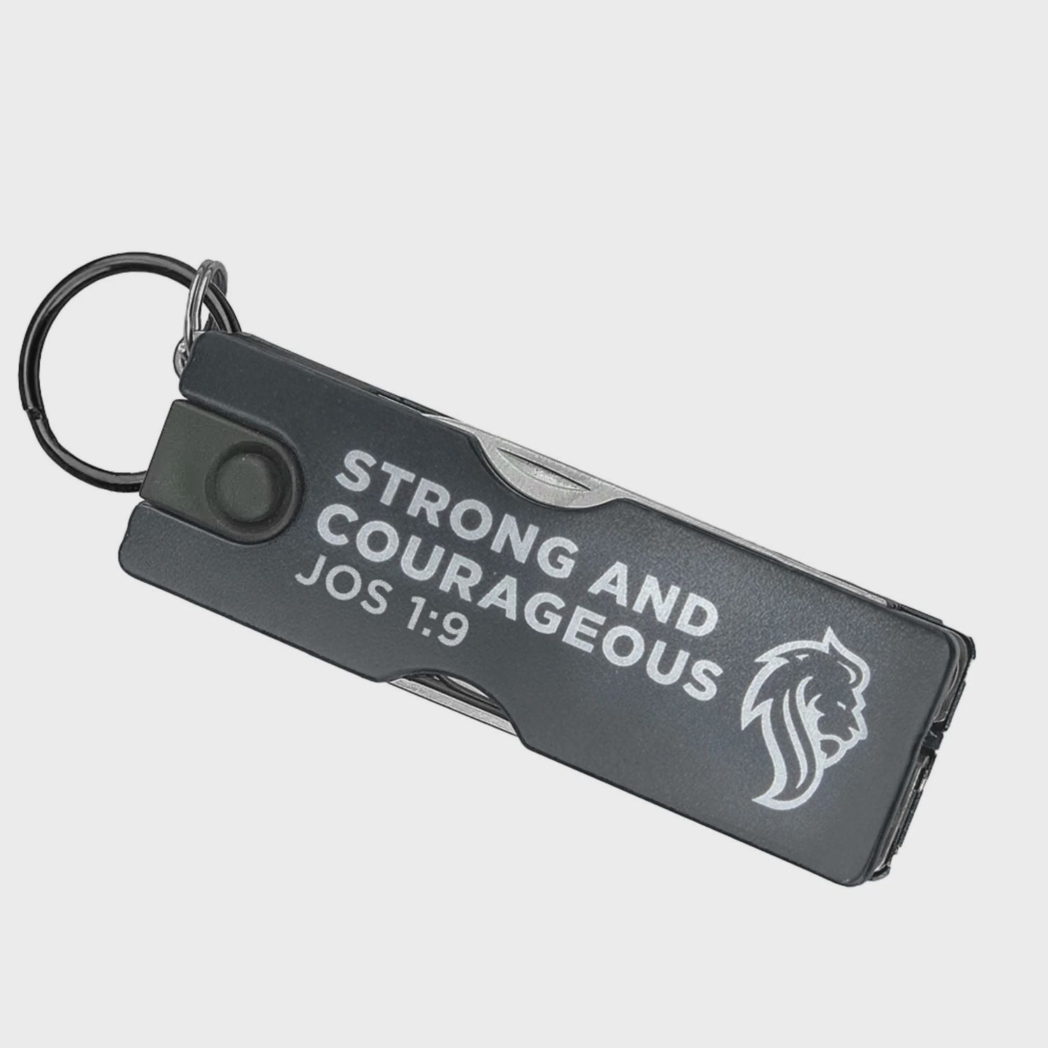 Nail Multi-Tool Black - Strong &amp; Courageous, Jos 1:9