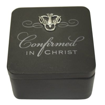 CONFIRM BLACK TRINKET BOX W/ MAGNETIC COVER &amp; CARD BOXED
