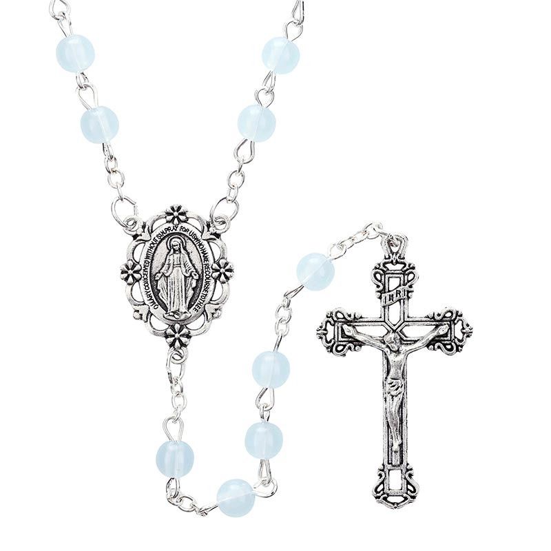 Light Blue Plastic Rosary