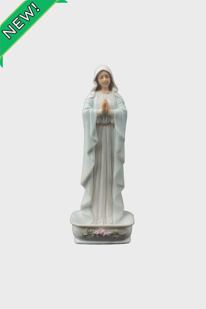 Standing Praying Virgin rosary holder/holy water font