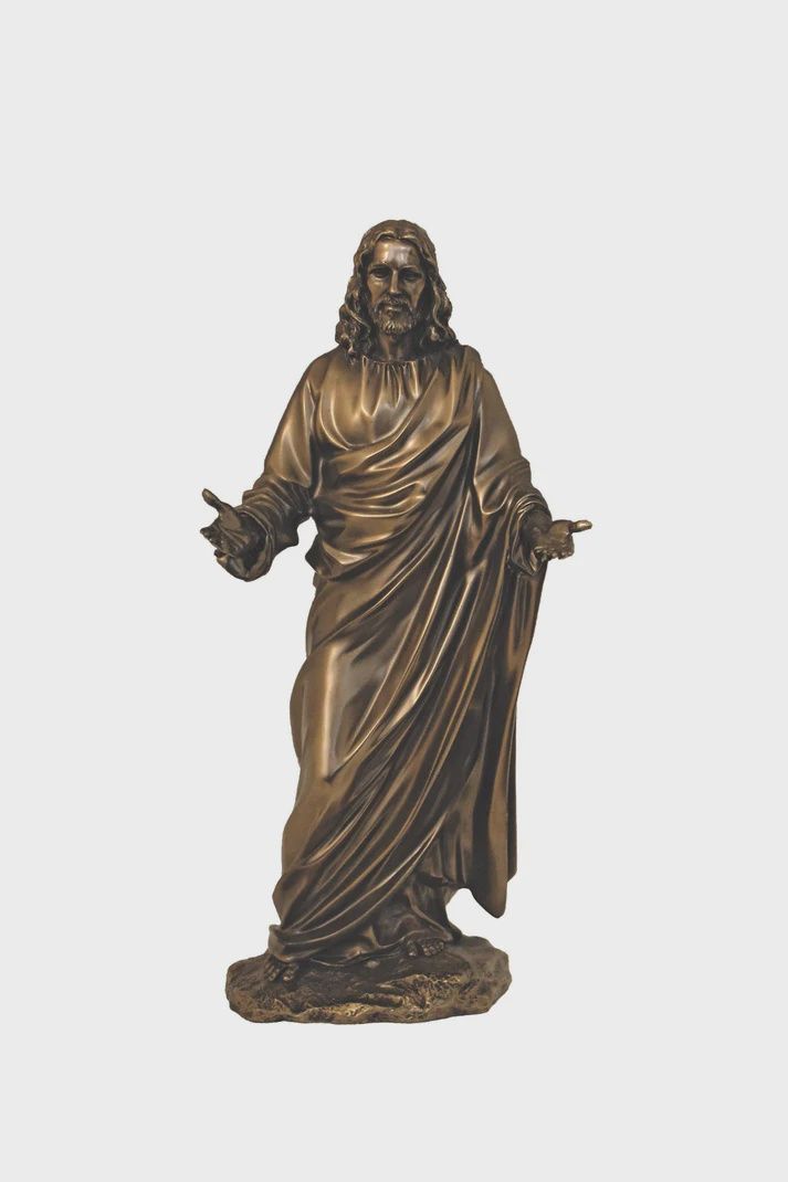 Welcoming Christ in cold cast bronze