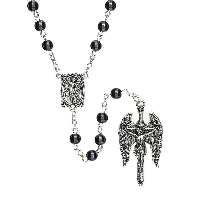 Hematite Saint Michael Guilia Signorelli Rosary