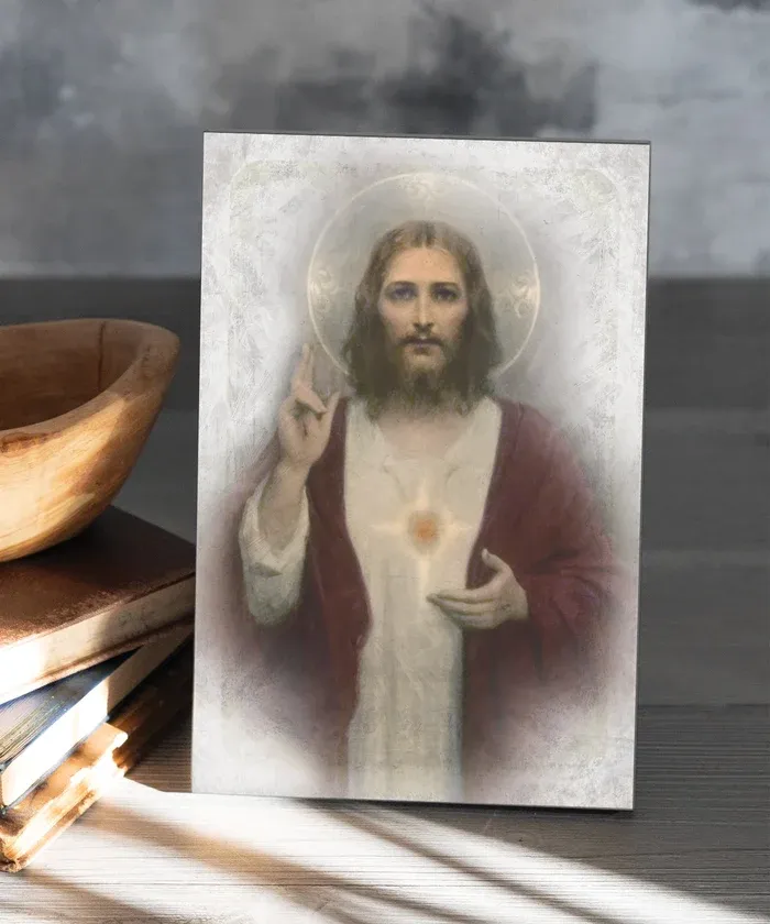 Sacred Heart 6x9 MDF Plaque