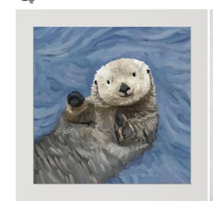 SEA OTTER SQUARES, DESIGN: PLAY1