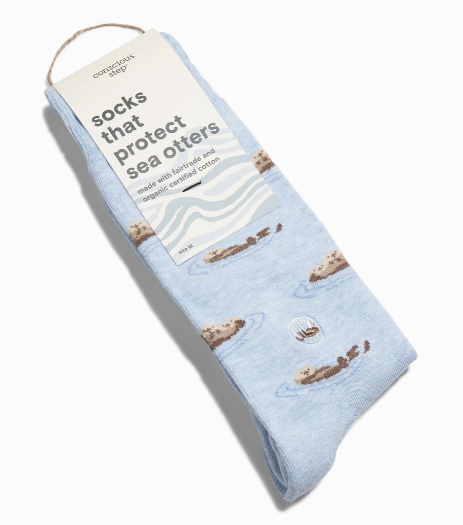SOCKS THAT PROTECT SEA OTTERS, Size: SM