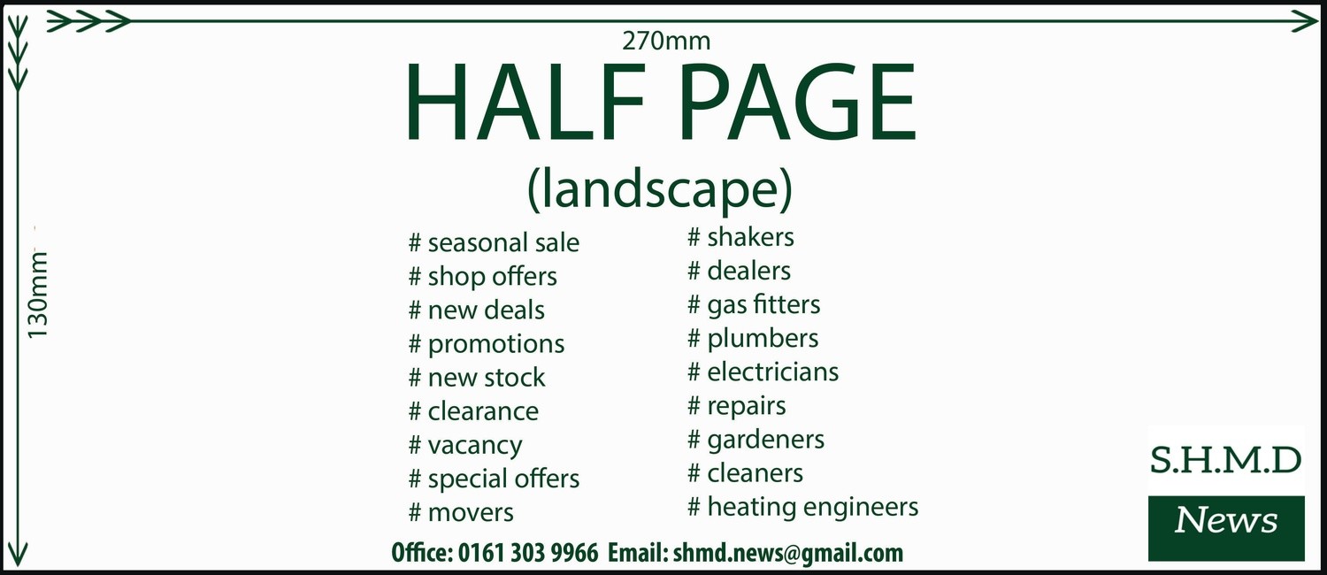 1/2 Page Advert on a News Page