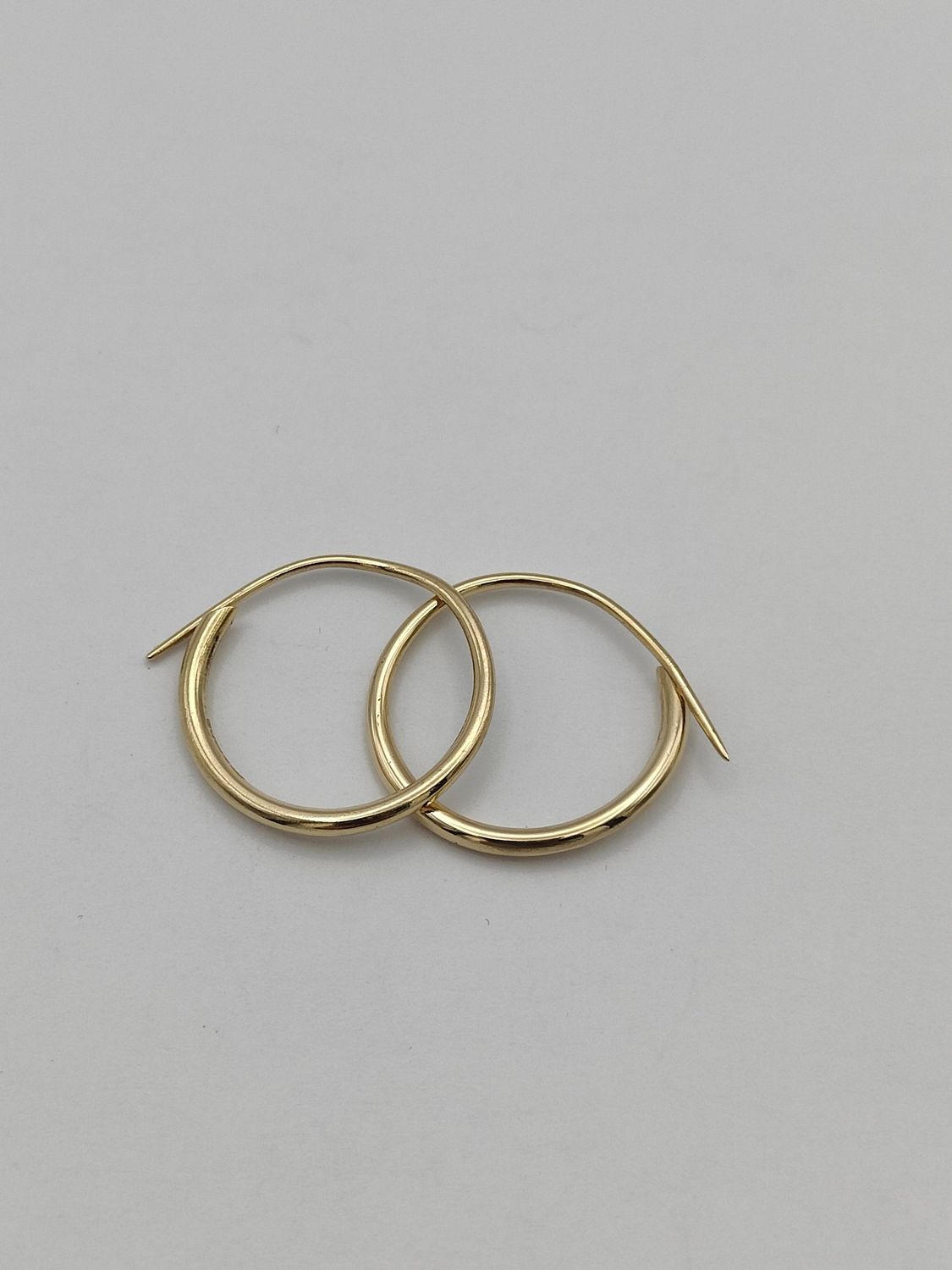 Solid Gold Tapered Hoops