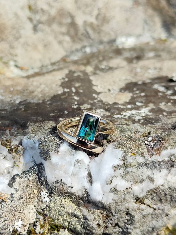 Fancy Green Tourmaline Ring