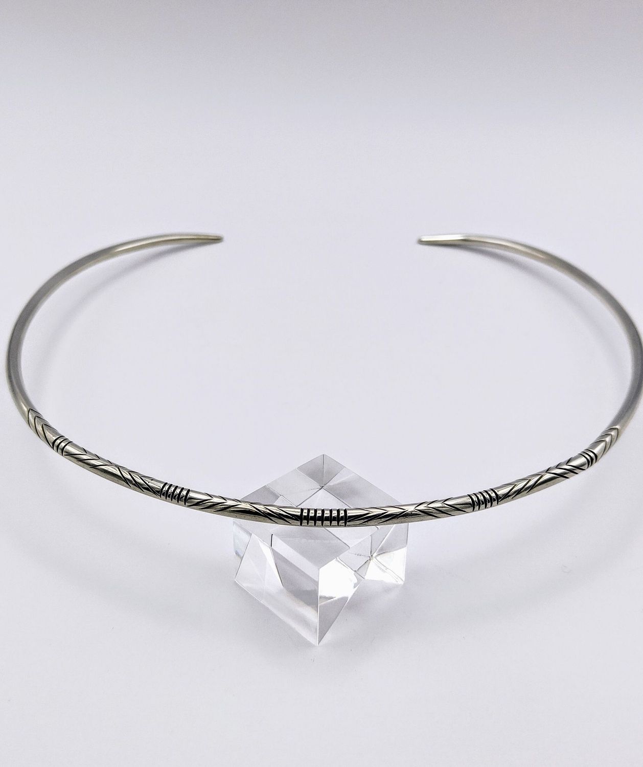 Solid Silver Energy-Lined Torque