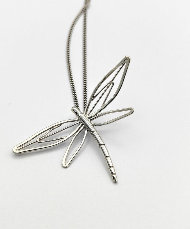 Silver Mystical Dragonfly