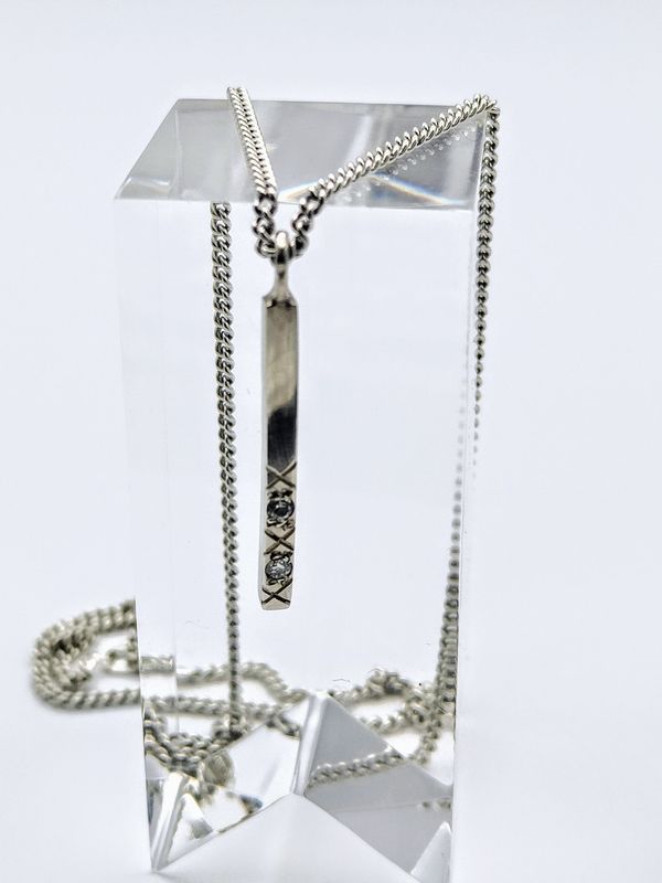 Love & Kisses Diamond & Silver Pendant