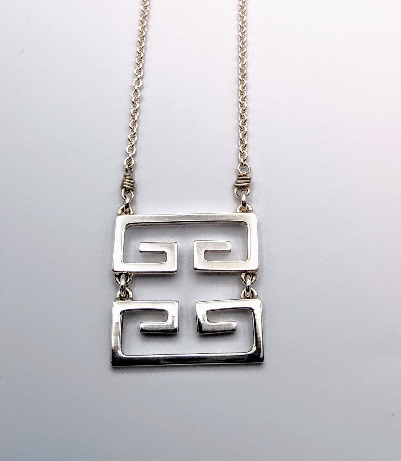 Ancient Geometrics Silver Necklace