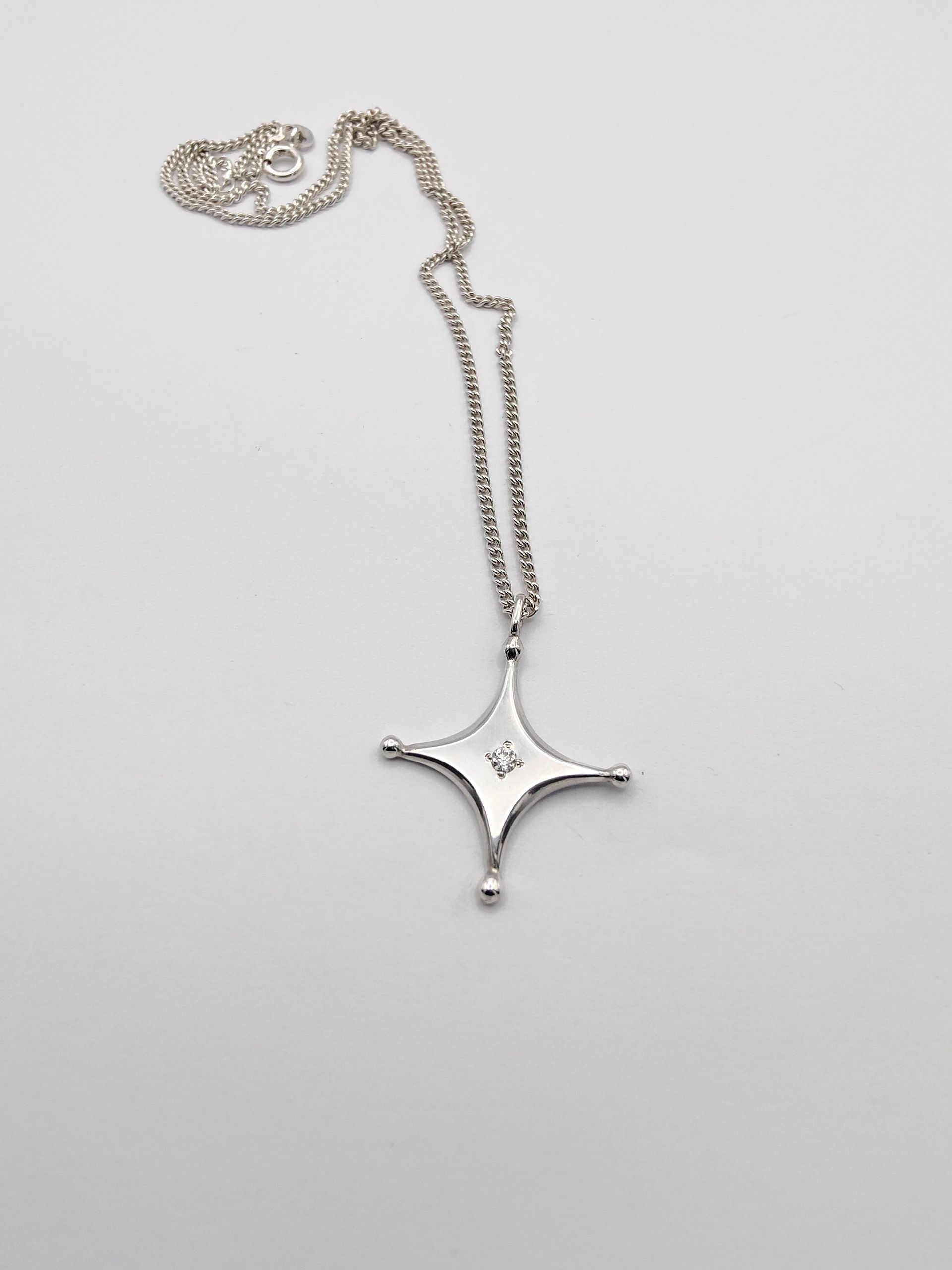 Silver Etoile d'Espoir Diamond Pendant