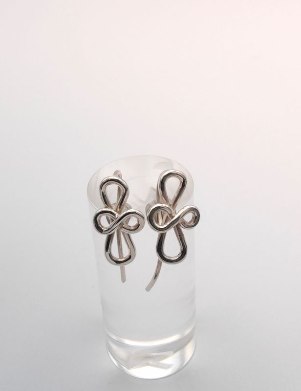 Abstract Fleur de Lis Earring Studs