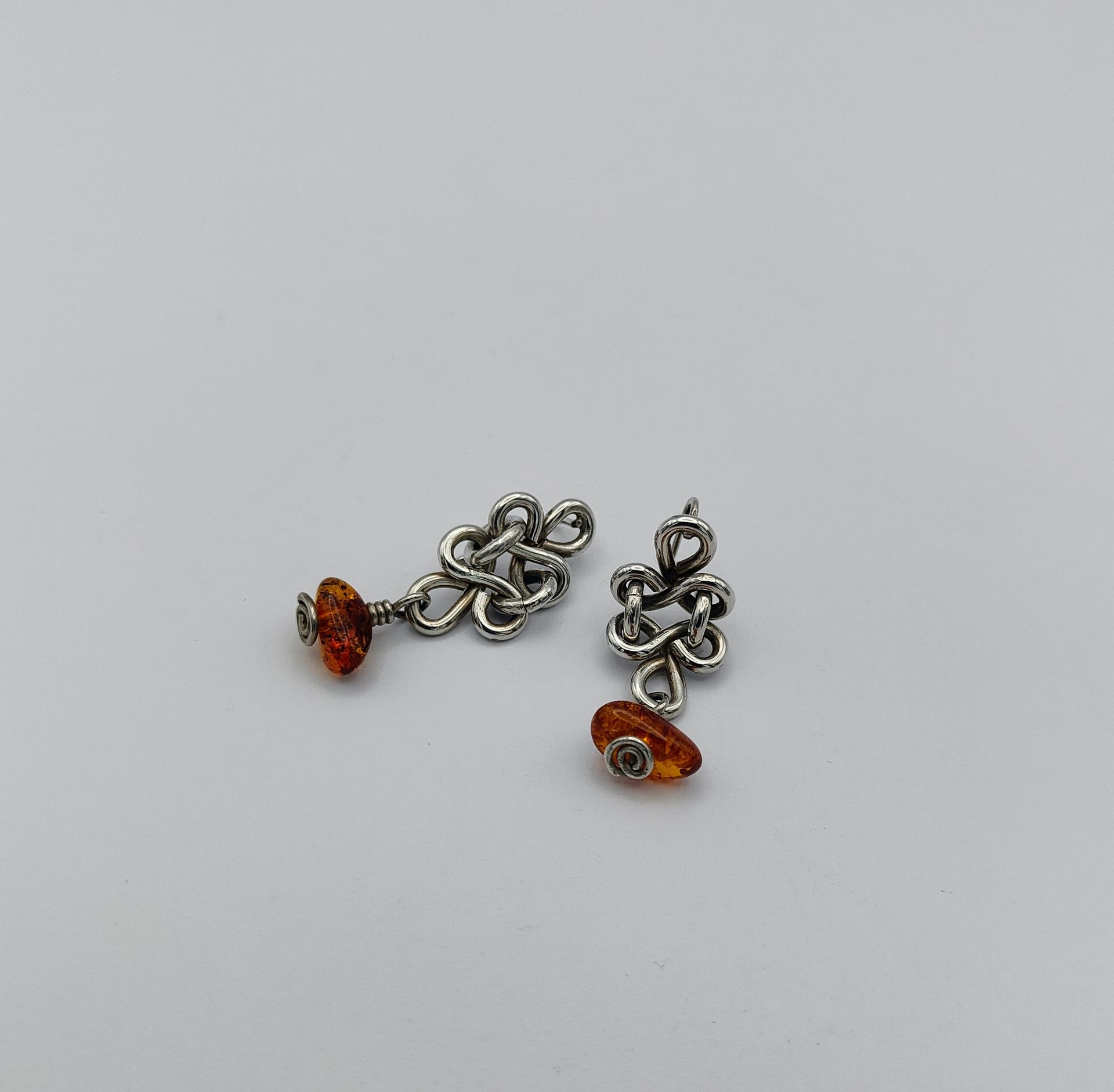 The Trilogy Amber Earring Studs