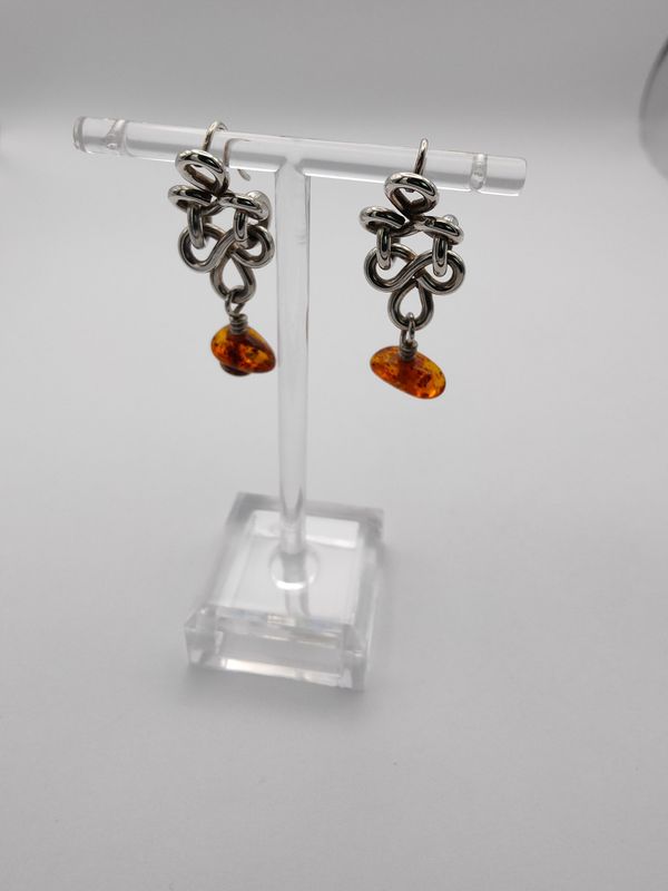The Trilogy Amber Earring Studs