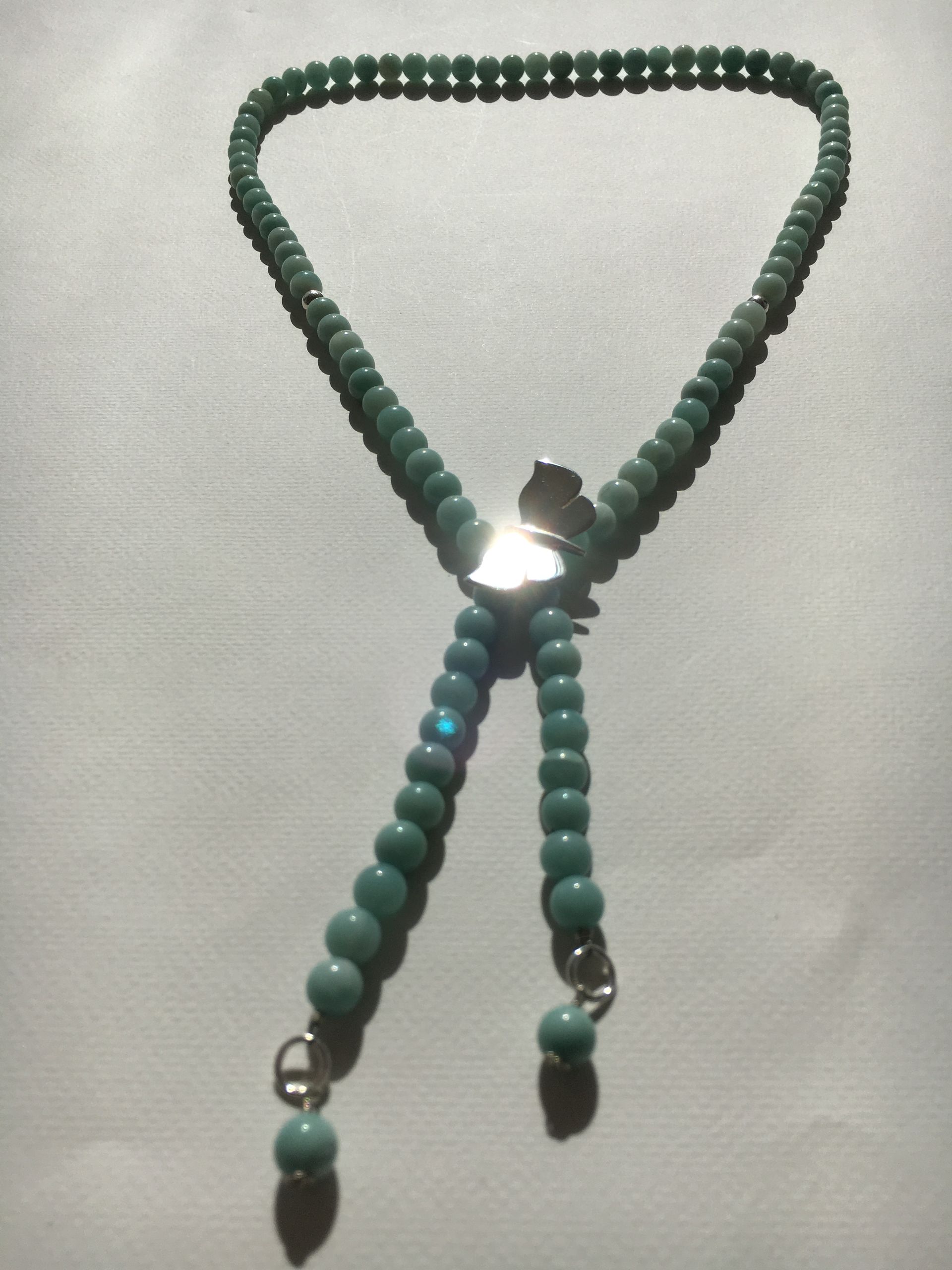 Amazonite Butterfly Necklace