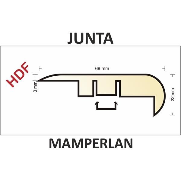 KING FLOOR C-BLA JUNTA MAMPERLAN 12mm ROBLE JEREZ 6044 - ROBLE SONATA 4531 - ROBLE VIVO 4527 2,44m (MAM1)