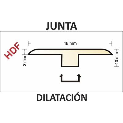KING FLOOR C-BLA 6034 JUNTA DILATACION 12mm ROBLE IBIZA - ROBLE PRESTO 4530 - ROBLE LARGO 4526 2,44m (DIL1)