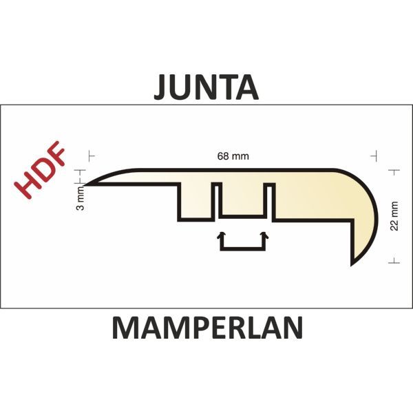 KING FLOOR C-BLA 6033 JUNTA MAMPERLAN 12mm ROBLE AVILA - LEGATO 4528 2,44m (MAM1)