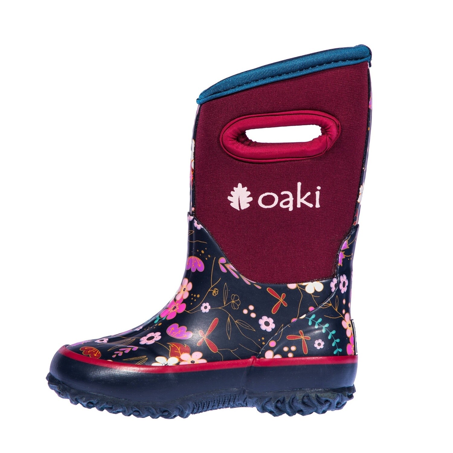 Oakiwear Midnight Floral Neoprene Rain/Snow Boots