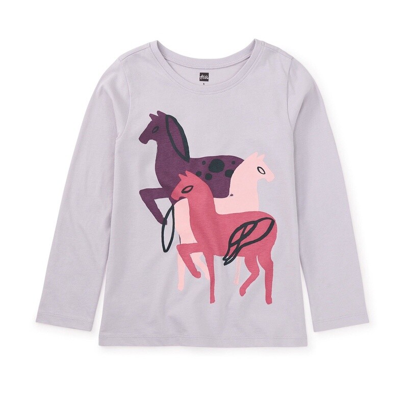 Tea Horse Prance Tee- Urchin Purple