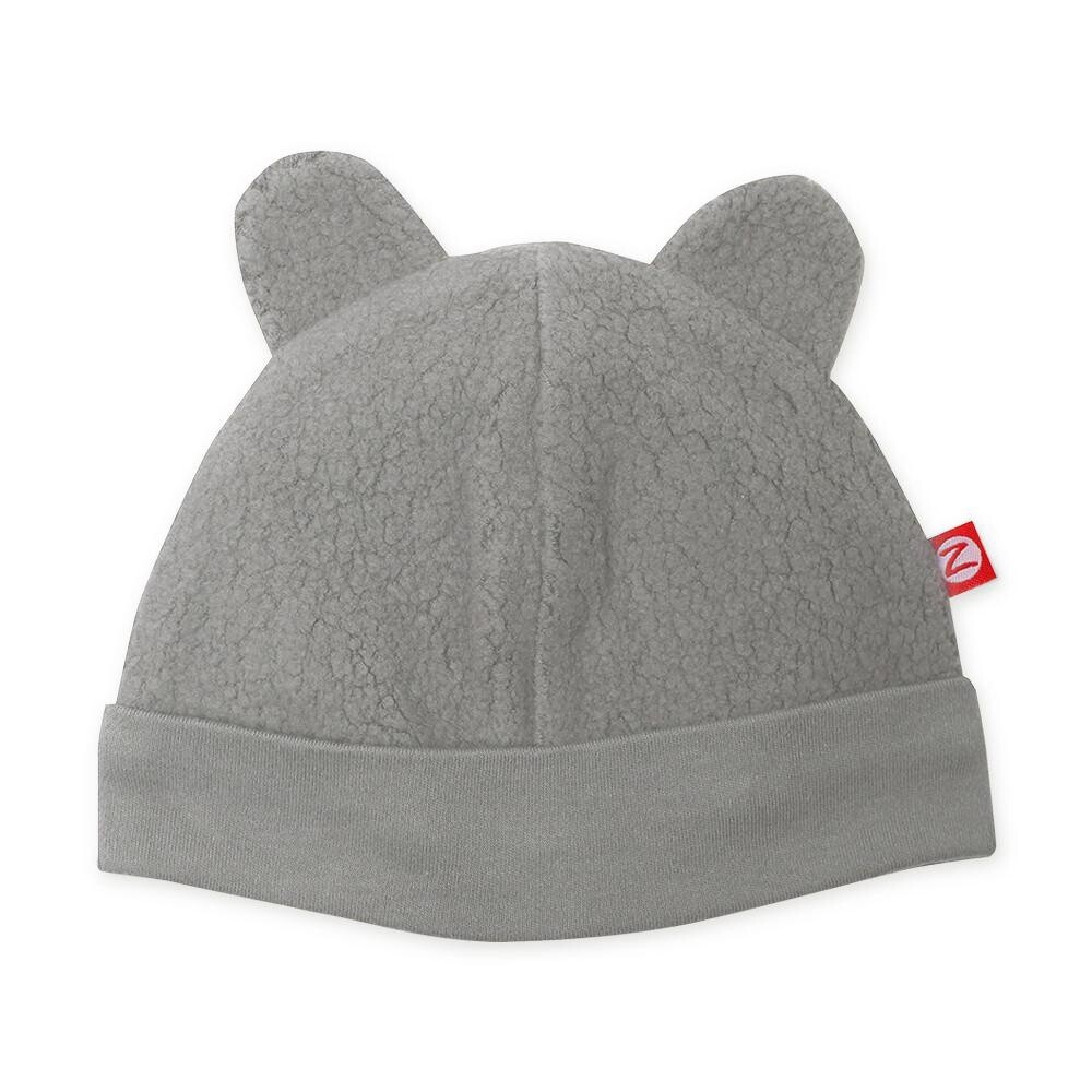 Zutano Cozie Fleece Hat- dark grey