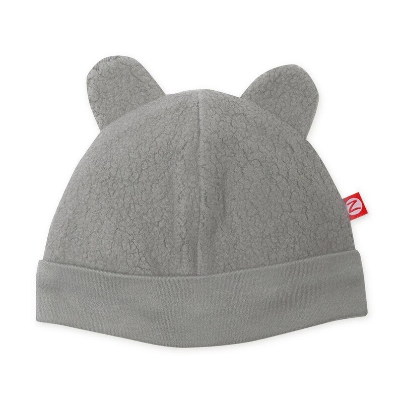 Zutano Cozie Fleece Hat- dark grey