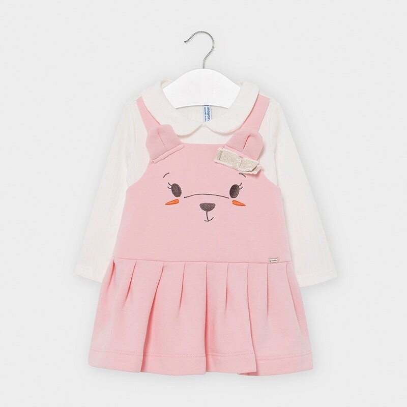 Mayoral infant pink bear dress, Size: 3-6m