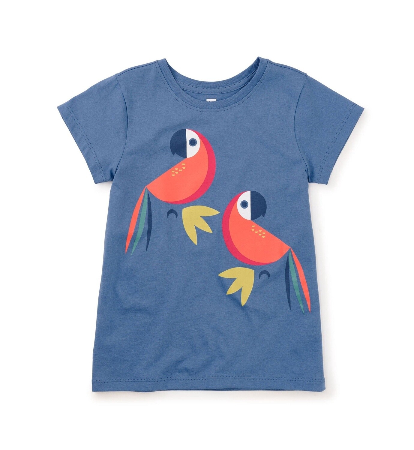 Tea Girls Parrot Pair Tee- Blue