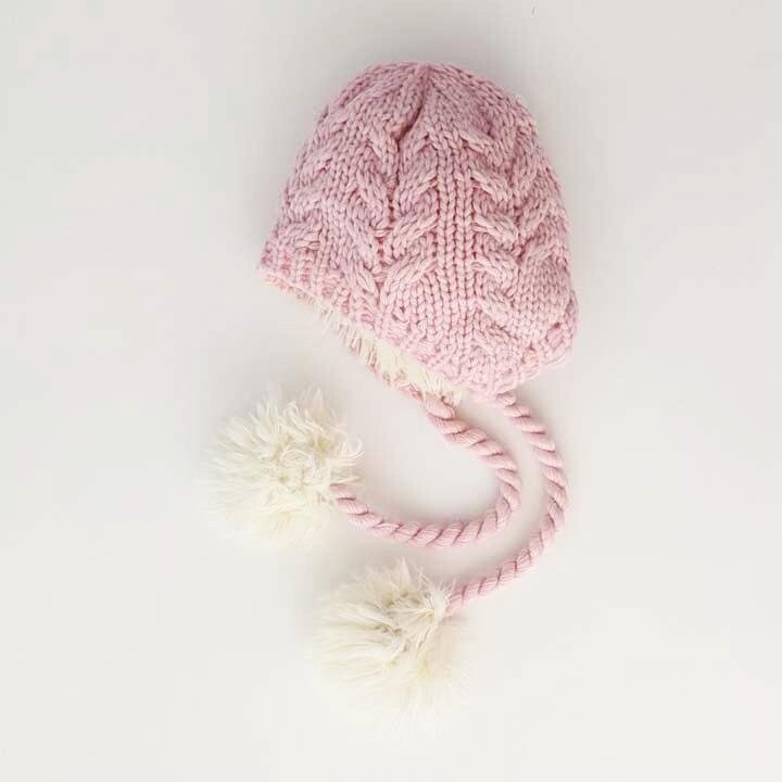 Cozy Lined Winter Hat- Pink