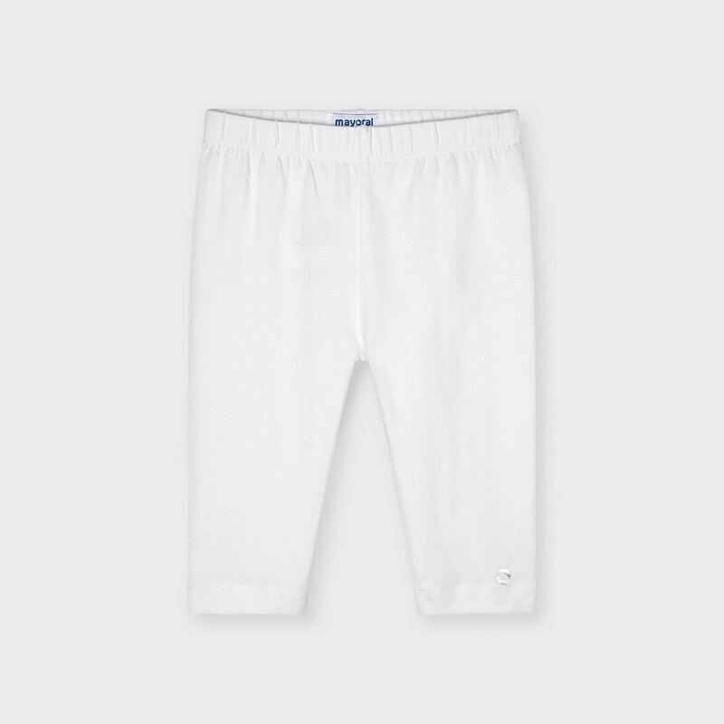 Mayoral girls capri leggings- white
