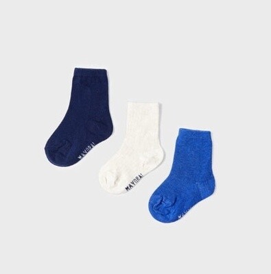 Mayoral Infant 3 Sock Set- Blue