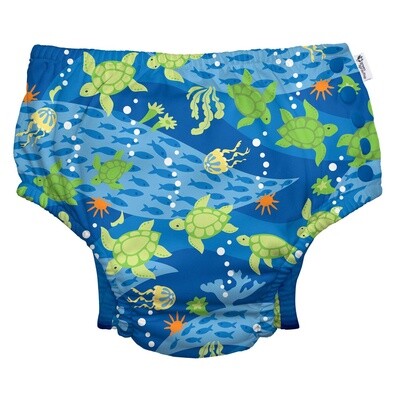 Green Sprouts - Eco Swim Diaper snaps Royal Blue Sea Turtle