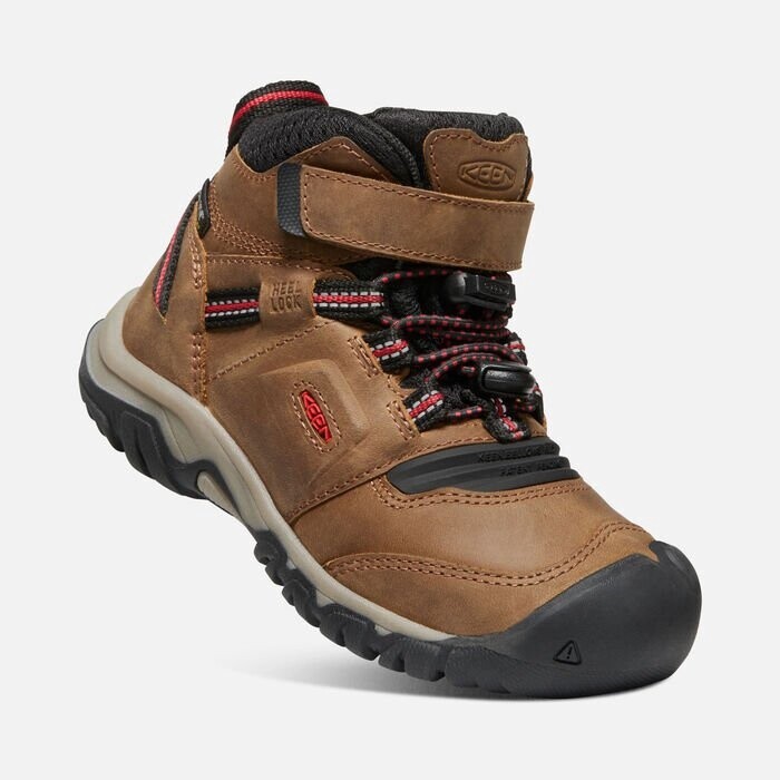 Keen Ridge Flex Waterproof Boot- Bison/Red