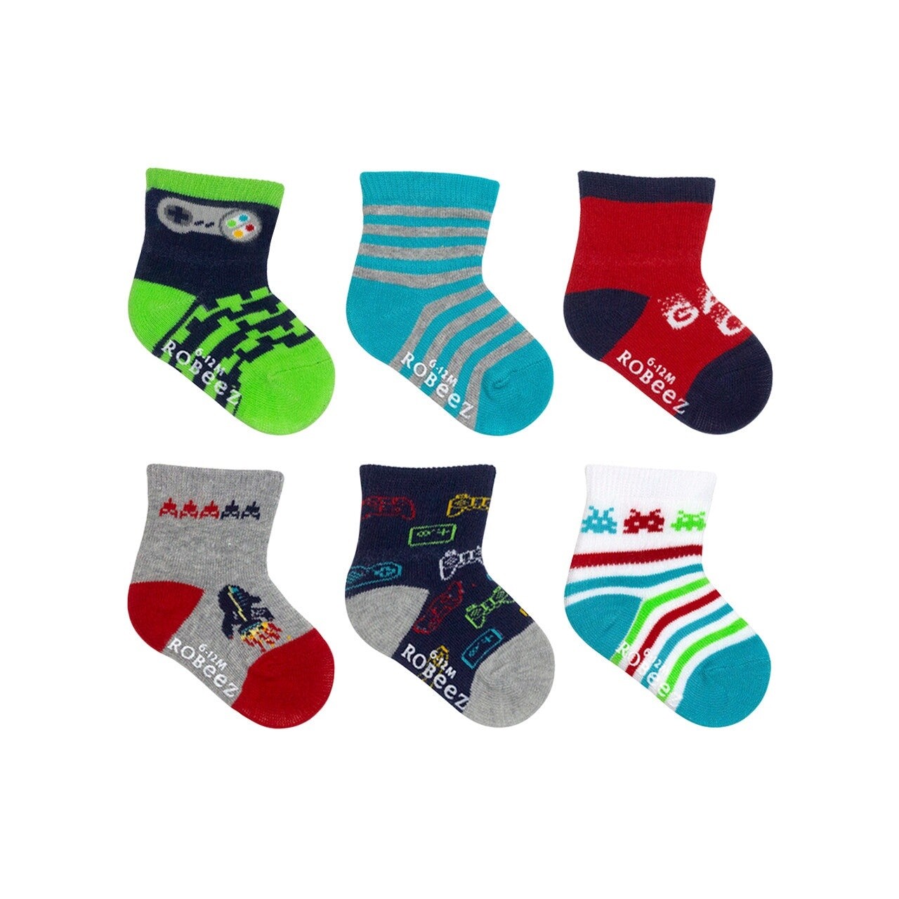 Robeez 6pk Infant Game Socks