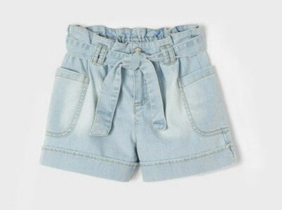 Mayoral belted denim shorts