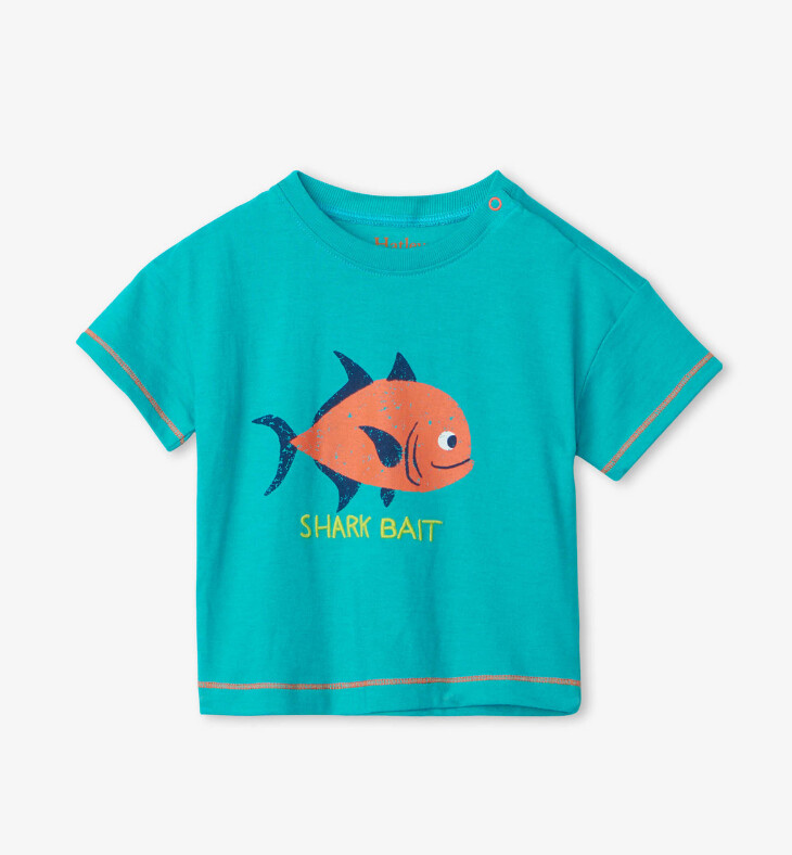 Hatley Shark Baby Tee- Blue