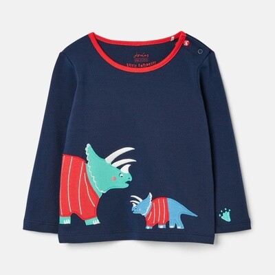 Joules Infant Triceratops Tee- Navy