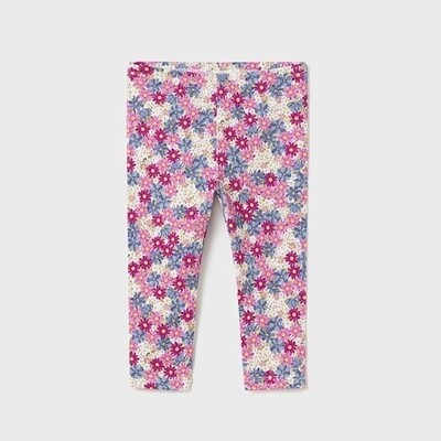 Mayoral infant floral leggings- peony