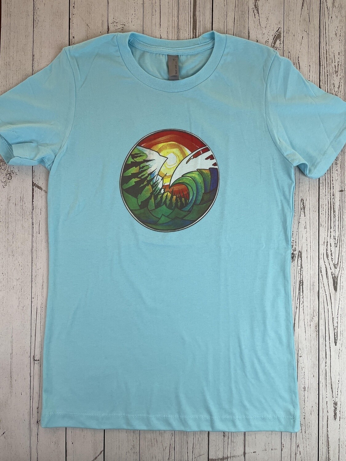 Todd Fischer Art Girls Tee- Aqua