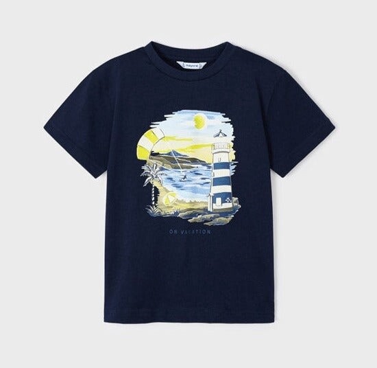 Mayoral Boys Lighthouse Tee- Navy