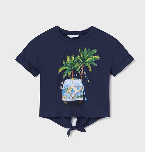 Mayoral Girls VW Bus Tee- Navy